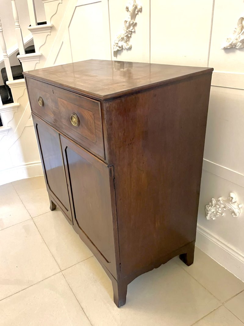 Antique George III Quality Figured Mahogany Secretaire Desk/Cabinet - Image 17